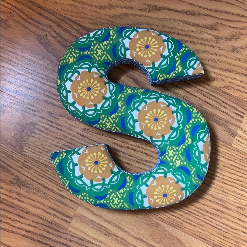 S Decorative Fabric Letter